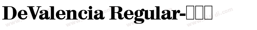 DeValencia Regular字体转换